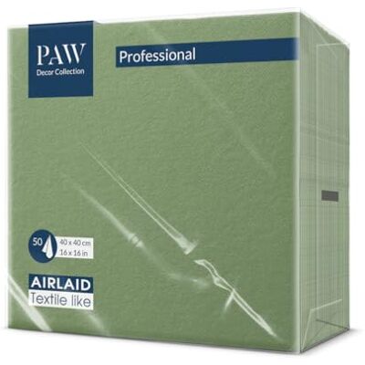 PAW Decor Collection PAW 50 Stück Stoffähnliche Airlaid-Servietten (40 x 40 cm) Hochwertige, Saugfähige Einwegservietten Ideal Für Hochzeiten, Feiern Und Kommunionen Tischdekoration Grün PAW Decor Collection PAW 50 Stück Stoffähnliche Airlaid-Servietten (40 x 40 cm) Hochwertige, Saugfähige Einwegservietten Ideal Für Hochzeiten, Feiern Und Kommunionen Tischdekoration Grün