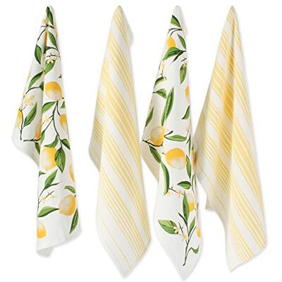 DII Lemon Bliss Kitchen Collection Geschirrtuch-Set, 4 Stück DII Lemon Bliss Kitchen Collection Geschirrtuch-Set, 4 Stück