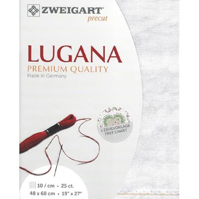 Zweigart Zählstoff LUGANA Precut 25 ct. 3835 Farbe 7139 Vintage marmor, Handarbeitsstoff für Stickerei 48x68 cm Zweigart Zählstoff LUGANA Precut 25 ct. 3835 Farbe 7139 Vintage marmor, Handarbeitsstoff für Stickerei 48x68 cm