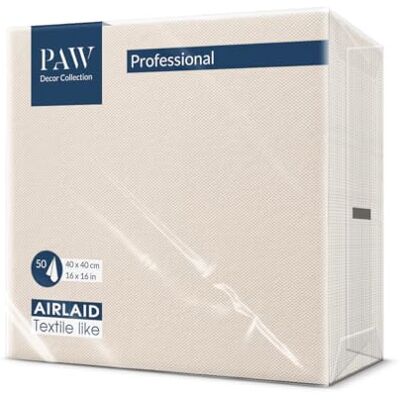 PAW Decor Collection PAW 50 Stück Stoffähnliche Airlaid-Servietten (40 x 40 cm) Hochwertige, Saugfähige Einwegservietten Ideal Für Hochzeiten, Feiern Und Kommunionen Tischdekoration Stoffdesign Creme PAW Decor Collection PAW 50 Stück Stoffähnliche Airlaid-Servietten (40 x 40 cm) Hochwertige, Saugfähige Einwegservietten Ideal Für Hochzeiten, Feiern Und Kommunionen Tischdekoration Stoffdesign Creme