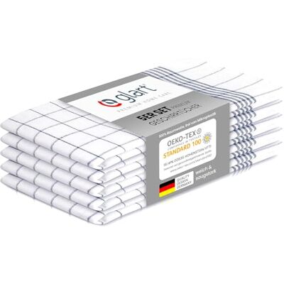Glart 48KG1 Geschirrtücher 5er Set 50x70 cm grau kariert – 100 % Baumwolle, OEKO-TEX zertifiziert, vorgewaschen, saugstark, waschbar, langlebig, mit Aufhänger, für Küche, Haushalt, Büro, Gastronomie Glart 48KG1 Geschirrtücher 5er Set 50x70 cm grau kariert – 100 % Baumwolle, OEKO-TEX zertifiziert, vorgewaschen, saugstark, waschbar, langlebig, mit Aufhänger, für Küche, Haushalt, Büro, Gastronomie