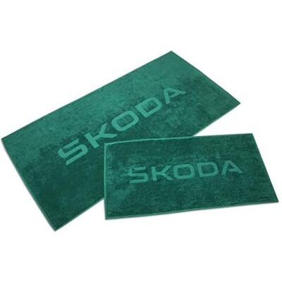 Skoda 6U0084500549 Badetuch Handtuch Strandtuch Baumwolle, Emerald-grün Skoda 6U0084500549 Badetuch Handtuch Strandtuch Baumwolle, Emerald-grün