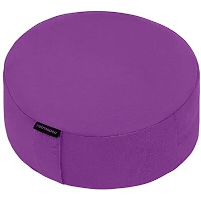 Retrospec Sedona Zafu Meditationskissen gefüllt mit Buchweizenschalen – Yoga-Kissen für Meditationspraxen – maschinenwaschbarer Bezug aus 100% Baumwolle und robuster Tragegriff; rund Retrospec Sedona Zafu Meditationskissen gefüllt mit Buchweizenschalen – Yoga-Kissen für Meditationspraxen – maschinenwaschbarer Bezug aus 100% Baumwolle und robuster Tragegriff; rund