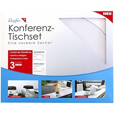 Läufer 32635 Tischset, durchsichtige Unterlage 25x30 cm, oval, transparent kristallblau, für Kaffeegedecke, Blumenvasen, Kaffeevollautomat, für Konferenzräume, Empfang, Büro und Küche Läufer 32635 Tischset, durchsichtige Unterlage 25x30 cm, oval, transparent kristallblau, für Kaffeegedecke, Blumenvasen, Kaffeevollautomat, für Konferenzräume, Empfang, Büro und Küche