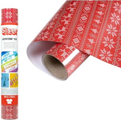 SISER Easypatterns PLUS Sweater Knit, 30cm x 0,5m, Thermotransfer Vinyl zur Personalisierung von Kleidung, Accessoires und Textilmöbel, Material für Bastelartikel, geeignet für Kinderkleidung SISER Easypatterns PLUS Sweater Knit, 30cm x 0,5m, Thermotransfer Vinyl zur Personalisierung von Kleidung, Accessoires und Textilmöbel, Material für Bastelartikel, geeignet für Kinderkleidung