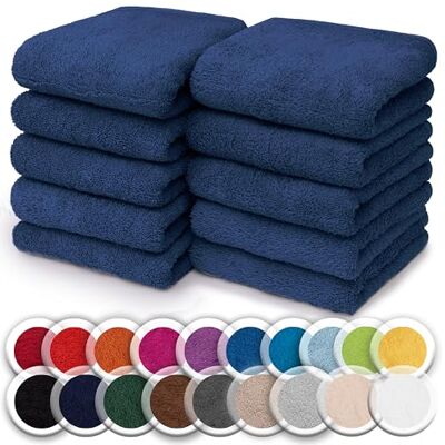 NatureMark 10er Set Frottee Waschlappen – 100% Baumwolle, weich & saugfähig – 30×30 cm, Navy blau NatureMark 10er Set Frottee Waschlappen – 100% Baumwolle, weich & saugfähig – 30×30 cm, Navy blau