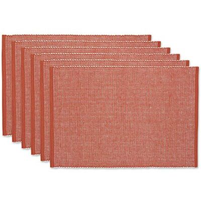 DII Two-Toned Collection Tabletop Platzdeckchen, Baumwolle, Rot (Vintage Red), 13x19, 6 DII Two-Toned Collection Tabletop Platzdeckchen, Baumwolle, Rot (Vintage Red), 13x19, 6