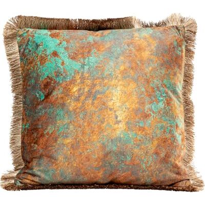 Kare Design Kissen Antique Fringe, Braun, 45x45cm, Zierkissen, Dekokissen, Couchkissen mit Reißverschluss, Samtbezug Kare Design Kissen Antique Fringe, Braun, 45x45cm, Zierkissen, Dekokissen, Couchkissen mit Reißverschluss, Samtbezug
