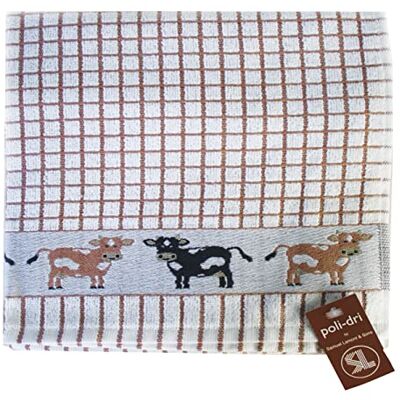 Samuel Lamont & Sons Poli-Dri Jacquard-Geschirrtuch, braune Kühe, Größe 50 x 70 cm, 100% Baumwoll-Frottee, Ultra-saugfähig und superweich, maschinenwaschbar, Braun, Einheitsgröße Samuel Lamont & Sons Poli-Dri Jacquard-Geschirrtuch, braune Kühe, Größe 50 x 70 cm, 100% Baumwoll-Frottee, Ultra-saugfähig und superweich, maschinenwaschbar, Braun, Einheitsgröße