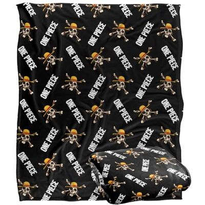 One Piece Einteilige, Optimalweiche Kuscheldecke mit Jolly-Roger-Muster, Silky Touch, 152 x 127 cm One Piece Einteilige, Optimalweiche Kuscheldecke mit Jolly-Roger-Muster, Silky Touch, 152 x 127 cm