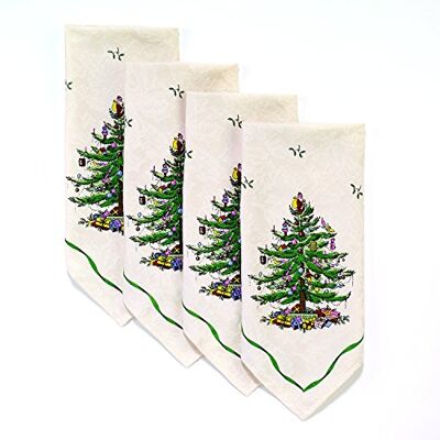 Spode Avanti Linens Christmas Tree Collection, elfenbeinfarben, 4-teiliges Servietten-Set Spode Avanti Linens Christmas Tree Collection, elfenbeinfarben, 4-teiliges Servietten-Set