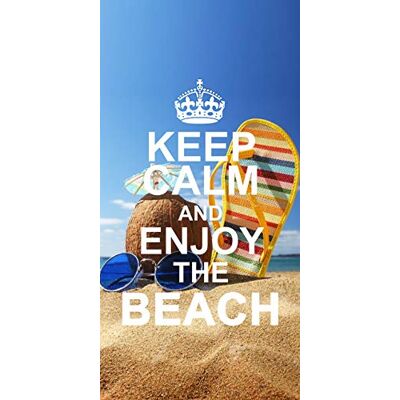 Miracle Home Microfiber Beach Towel, Keep Calm, Multicolor, 95 x 175 cm. 11754 Miracle Home Microfiber Beach Towel, Keep Calm, Multicolor, 95 x 175 cm. 11754
