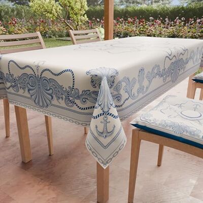 PETTI Artigiani Italiani Fleckabweisende Tischdecke, für Küche, Anker, X6 Plätze (140 x 180 cm), 100% Made in Italy PETTI Artigiani Italiani Fleckabweisende Tischdecke, für Küche, Anker, X6 Plätze (140 x 180 cm), 100% Made in Italy