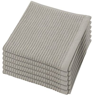 Now Designs Küchentücher Ripple, Baumwolle, Grau (London Grey), Set of 6, 6 Now Designs Küchentücher Ripple, Baumwolle, Grau (London Grey), Set of 6, 6