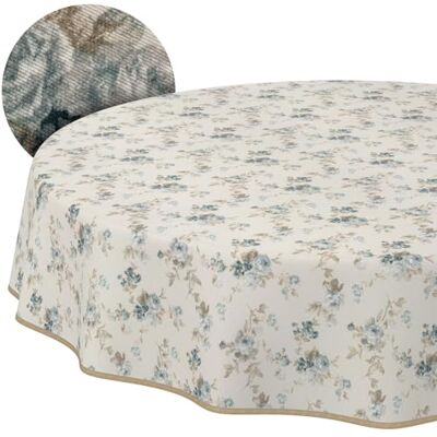 ANRO Tischdecke abwaschbar Tischtuch Lotuseffekt pflegeleicht aus Baumwolle Polyester schmutzabweisend Outdoor Gartentischdecke Rosen Alisa Rund 140cm mit Paspelband ANRO Tischdecke abwaschbar Tischtuch Lotuseffekt pflegeleicht aus Baumwolle Polyester schmutzabweisend Outdoor Gartentischdecke Rosen Alisa Rund 140cm mit Paspelband