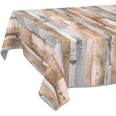 ANRO Wachstuch Tischdecke Holzoptik Braun Grau Rechteckig mit Einfassung – abwaschbar & pflegeleicht – Outdoor & Indoor Tischdecke rustikal – PVC Tischtuch für Garten & Küche 160 x 140 cm (Rechteckig) ANRO Wachstuch Tischdecke Holzoptik Braun Grau Rechteckig mit Einfassung – abwaschbar & pflegeleicht – Outdoor & Indoor Tischdecke rustikal – PVC Tischtuch für Garten & Küche 160 x 140 cm (Rechteckig)