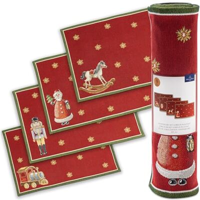 Villeroy & Boch Toy's Delight Jubiläums-Set Gobelin Platzset 4-teilig Bunt, Weihnachten, Platzset für 4 Personen, Tischdeko, Weihnachtsmotiv, Baumwolle, Polyester Villeroy & Boch Toy's Delight Jubiläums-Set Gobelin Platzset 4-teilig Bunt, Weihnachten, Platzset für 4 Personen, Tischdeko, Weihnachtsmotiv, Baumwolle, Polyester