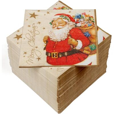 Heku 100 Servietten, 3-lagig, 33x33cm, Weihnachtsmann-Motiv I Saugstark und praktisch verpackt I Breite Auswahl I Ideal für besondere Anlässe Heku 100 Servietten, 3-lagig, 33x33cm, Weihnachtsmann-Motiv I Saugstark und praktisch verpackt I Breite Auswahl I Ideal für besondere Anlässe