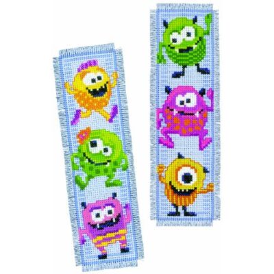 Vervaco Lesezeichen Kreuzstich Stickpackungen Gezählter Kreuzstich Viele kleine Monster 2er DIY Set Erwachsene Sticken Lesen Zubehör Geschenk Zählmusterpackung ca. 6 x 20 cm Stickset für Anfänger Vervaco Lesezeichen Kreuzstich Stickpackungen Gezählter Kreuzstich Viele kleine Monster 2er DIY Set Erwachsene Sticken Lesen Zubehör Geschenk Zählmusterpackung ca. 6 x 20 cm Stickset für Anfänger