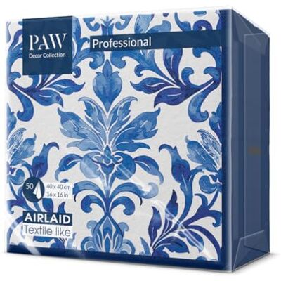 PAW Decor Collection PAW 50 Stück Stoffähnliche Airlaid-Servietten (40 x 40 cm) Hochwertige, Saugfähige Einwegservietten Ideal Für Hochzeiten, Feiern Und Kommunionen Tischdekoration Indigo Geflecht PAW Decor Collection PAW 50 Stück Stoffähnliche Airlaid-Servietten (40 x 40 cm) Hochwertige, Saugfähige Einwegservietten Ideal Für Hochzeiten, Feiern Und Kommunionen Tischdekoration Indigo Geflecht