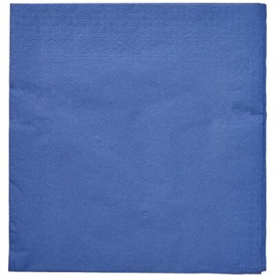 MORIGAMI SER4230239 Serviette 40 x 40, 2-lagig, 1/4-Falz, 100 Servietten, 2-lagig, glatt mit Bordüre, blau MORIGAMI SER4230239 Serviette 40 x 40, 2-lagig, 1/4-Falz, 100 Servietten, 2-lagig, glatt mit Bordüre, blau