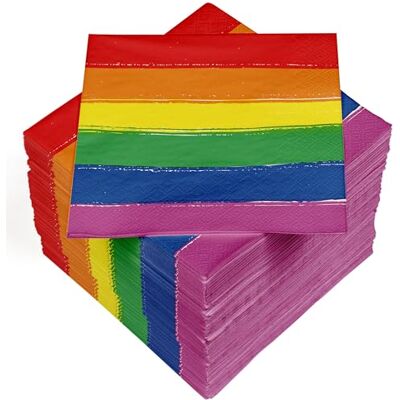 Heku 100 Servietten, 3-lagig, 33x33cm, Regenbogen, Saugstark und praktisch verpackt, Ideal für Hochzeiten, Jubiläen und besondere Anlässe Heku 100 Servietten, 3-lagig, 33x33cm, Regenbogen, Saugstark und praktisch verpackt, Ideal für Hochzeiten, Jubiläen und besondere Anlässe