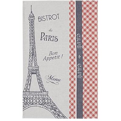 Coucke Trocadero Handtuch aus französischer Baumwolle, Jacquard, 50,8 x 76,2 cm, Rot, 100% Baumwolle Coucke Trocadero Handtuch aus französischer Baumwolle, Jacquard, 50,8 x 76,2 cm, Rot, 100% Baumwolle