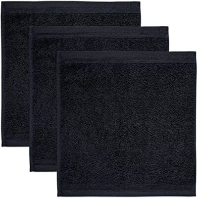 Möve Superwuschel Seiftuch 30 x 30 cm aus 100% Baumwolle, Black 3er Set Möve Superwuschel Seiftuch 30 x 30 cm aus 100% Baumwolle, Black 3er Set