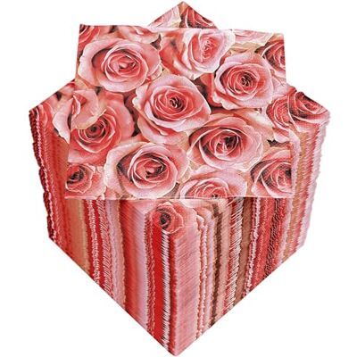 Heku Rosen Cocktail-Servietten, 3-lagig, 25x25cm, 150 Stück, Stilvolles Design, Ideal für Feiern, Praktisch Verpackt Heku Rosen Cocktail-Servietten, 3-lagig, 25x25cm, 150 Stück, Stilvolles Design, Ideal für Feiern, Praktisch Verpackt