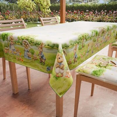 PETTI Artigiani Italiani Fleckabweisende Tischdecke, für Küche, OsterPic NIC, X6 Plätze (140 x 180 cm), 100% Made in Italy PETTI Artigiani Italiani Fleckabweisende Tischdecke, für Küche, OsterPic NIC, X6 Plätze (140 x 180 cm), 100% Made in Italy