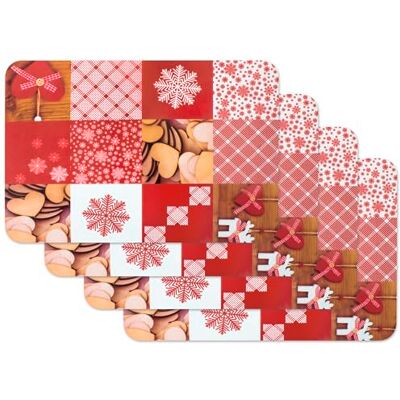 Venilia Tischset Red Mountain, Platzset für Esszimmer, Telleruntersetzer, Weihnachten Tischdekoration, Weihnachtliche Platzdeckchen, abwischbar, lebensmittelecht, 45 x 30 cm, 4 Stück, 59065 Venilia Tischset Red Mountain, Platzset für Esszimmer, Telleruntersetzer, Weihnachten Tischdekoration, Weihnachtliche Platzdeckchen, abwischbar, lebensmittelecht, 45 x 30 cm, 4 Stück, 59065