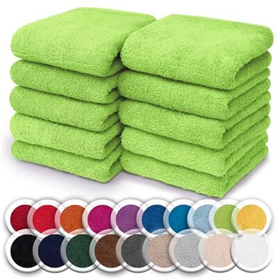 NatureMark 10er Set Frottee Waschlappen – 100% Baumwolle, weich & saugfähig – 30×30 cm, Apfel Grün NatureMark 10er Set Frottee Waschlappen – 100% Baumwolle, weich & saugfähig – 30×30 cm, Apfel Grün