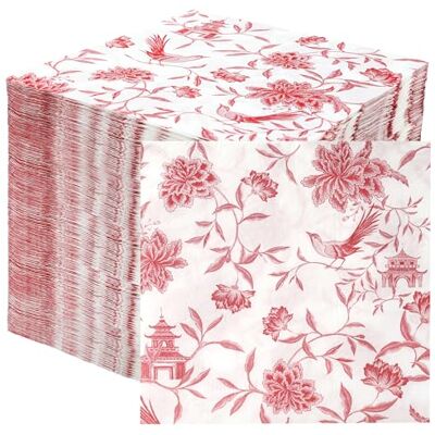 Talking Tables Table Fun Papierservietten, zartrosa Chinoiserie, 2-lagig, 33 cm, rosa Einweg-Party-Servietten für Geburtstage, Elegante Hochzeitsservietten, Babypartys, Brautpartys und Teepartys, 100 Stück Talking Tables Table Fun Papierservietten, zartrosa Chinoiserie, 2-lagig, 33 cm, rosa Einweg-Party-Servietten für Geburtstage, Elegante Hochzeitsservietten, Babypartys, Brautpartys und Teepartys, 100 Stück