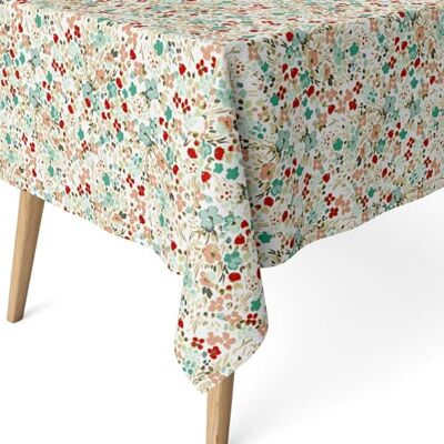 ECOMMERC3 Fleckabweisende Tischdecke für rechteckigen Tisch, Größe 140x140 cm Schmutzabweisende Tischdecke, extra weich und wasserdicht, Olena ROT ECOMMERC3 Fleckabweisende Tischdecke für rechteckigen Tisch, Größe 140x140 cm Schmutzabweisende Tischdecke, extra weich und wasserdicht, Olena ROT