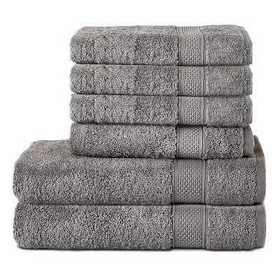 Komfortec 6er Handtuch Set aus 100% Baumwolle, 2er Badetücher 70x140 cm und 4er Handtücher 50x100 cm, Frottee, Weich, Anhtrazit Grau Komfortec 6er Handtuch Set aus 100% Baumwolle, 2er Badetücher 70x140 cm und 4er Handtücher 50x100 cm, Frottee, Weich, Anhtrazit Grau