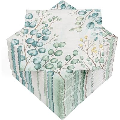 Heku 100 Servietten, 3-lagig, 33x33cm, Eukalyptus I Saugstark und praktisch verpackt I Breite Auswahl I Ideal für besondere Anlässe Heku 100 Servietten, 3-lagig, 33x33cm, Eukalyptus I Saugstark und praktisch verpackt I Breite Auswahl I Ideal für besondere Anlässe