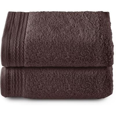 Top Towel Premium Große Badetücher Badetücher 2 Handtücher 50 x 100 cm 100 % Baumwolle 600 Gramm Braun Top Towel Premium Große Badetücher Badetücher 2 Handtücher 50 x 100 cm 100 % Baumwolle 600 Gramm Braun