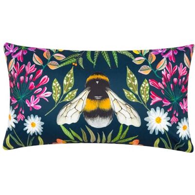 furn. Wylder Nature House of Bloom Zinnia Biene Rechteckige Outdoor -Kissenbedeckung, Navy furn. Wylder Nature House of Bloom Zinnia Biene Rechteckige Outdoor -Kissenbedeckung, Navy