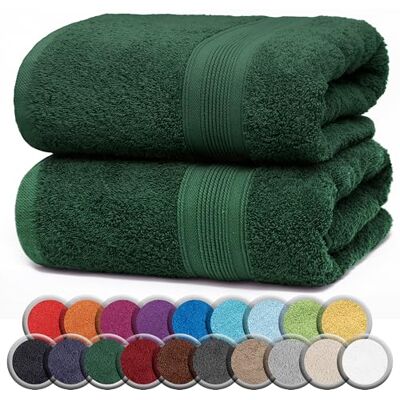 NatureMark 2er Pack SAUNATÜCHER Premium Qualität 80x200cm SAUNATUCH Sauna-Handtuch 100% Baumwolle Farbe: Dunkel Grün NatureMark 2er Pack SAUNATÜCHER Premium Qualität 80x200cm SAUNATUCH Sauna-Handtuch 100% Baumwolle Farbe: Dunkel Grün