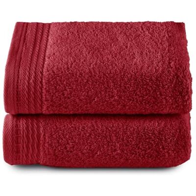 Top Towel Premium Große Badetücher Badetücher 2 Handtücher 50 x 100 cm 100 % Baumwolle 600 Gramm Granat Top Towel Premium Große Badetücher Badetücher 2 Handtücher 50 x 100 cm 100 % Baumwolle 600 Gramm Granat