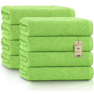 GREEN MARK Textilien NatureMark Handtücher Set mit 8 Stück – 100% Baumwolle, Weich & Saugfähig, Premium Qualität für Badezimmer, Spa und Fitness, 50 × 100 cm, Apfel Grün GREEN MARK Textilien NatureMark Handtücher Set mit 8 Stück – 100% Baumwolle, Weich & Saugfähig, Premium Qualität für Badezimmer, Spa und Fitness, 50 × 100 cm, Apfel Grün