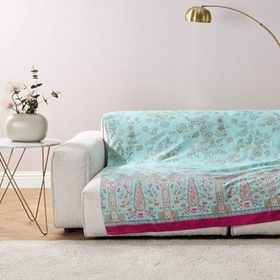 Bassetti Indian Roses Granfoulard-Tuch aus 100% Baumwolle in der Farbe Türkis T1 Maße: 350x270 cm 9332325 Bassetti Indian Roses Granfoulard-Tuch aus 100% Baumwolle in der Farbe Türkis T1 Maße: 350x270 cm 9332325