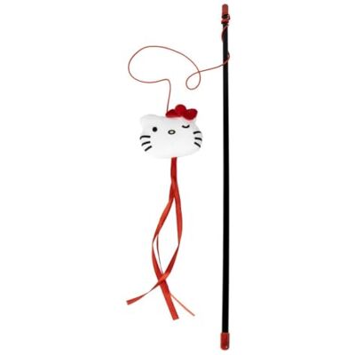 CERDÁ LIFE'S LITTLE MOMENTS Hello Kitty Katzenstab mit Band und Rassel, interaktives Spielzeug für Haustiere mit offiziellem Sanrio-Design CERDÁ LIFE'S LITTLE MOMENTS Hello Kitty Katzenstab mit Band und Rassel, interaktives Spielzeug für Haustiere mit offiziellem Sanrio-Design