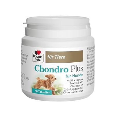 Doppelherz für Tiere Chondro Plus für Hunde Für aktive Hunde Mit Chondroitin, Glucosamin und Grünlippmuschel 60 Tabletten Doppelherz für Tiere Chondro Plus für Hunde Für aktive Hunde Mit Chondroitin, Glucosamin und Grünlippmuschel 60 Tabletten