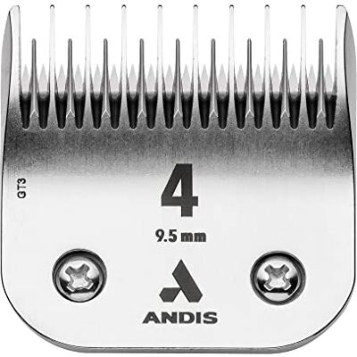 Andis 72625 UltraEdge Hundescherklinge aus kohlenstoffverstärktem Stahl, Größe 4 mit überspringenden Zähnen, 3/8-Zoll-Schnittlänge Andis 72625 UltraEdge Hundescherklinge aus kohlenstoffverstärktem Stahl, Größe 4 mit überspringenden Zähnen, 3/8-Zoll-Schnittlänge