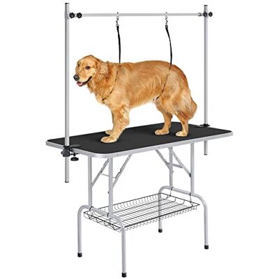 Yaheetech Höhenverstellbar Trimmtisch für Hunde groß, Schertisch mit 2 Galgen, Badezubehör für Hunde, Hundepflegetisch klappbar 118 x 60 x 177 cm (L x B x H) Kratzfest, max. Tragelast 120 kg Yaheetech Höhenverstellbar Trimmtisch für Hunde groß, Schertisch mit 2 Galgen, Badezubehör für Hunde, Hundepflegetisch klappbar 118 x 60 x 177 cm (L x B x H) Kratzfest, max. Tragelast 120 kg