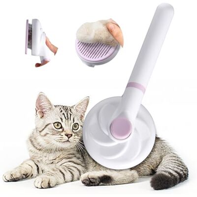 Oderra Hundebürste Katzenbürste, Haustier Bürsten, Hundebürste Langhaar und Katzenbürste Kurzhaa, Ein-Klick-Reinigungsbürste Hunde/Katzen/Kaninchen (Lila) Oderra Hundebürste Katzenbürste, Haustier Bürsten, Hundebürste Langhaar und Katzenbürste Kurzhaa, Ein-Klick-Reinigungsbürste Hunde/Katzen/Kaninchen (Lila)