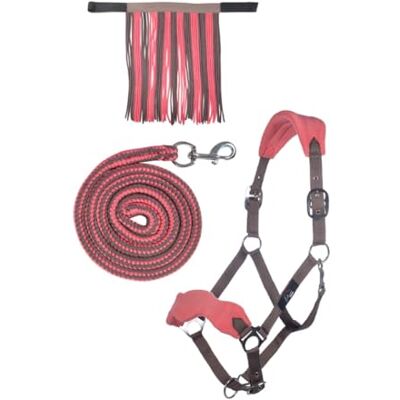 HKM 10733 Halfterset, Halfter Fliegenfransen Strick 180cm Karabiner, Pony VB WB HKM 10733 Halfterset, Halfter Fliegenfransen Strick 180cm Karabiner, Pony VB WB