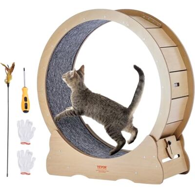 VEVOR Katzenlaufrad, großes Katzenlaufband für Hauskatzen, 91 cm Katzenlaufrad mit abnehmbarem Teppich und Katzenangel zum Laufen/Gehen/Trainieren, geeignet für die meisten Katzen bis 6 kg VEVOR Katzenlaufrad, großes Katzenlaufband für Hauskatzen, 91 cm Katzenlaufrad mit abnehmbarem Teppich und Katzenangel zum Laufen/Gehen/Trainieren, geeignet für die meisten Katzen bis 6 kg