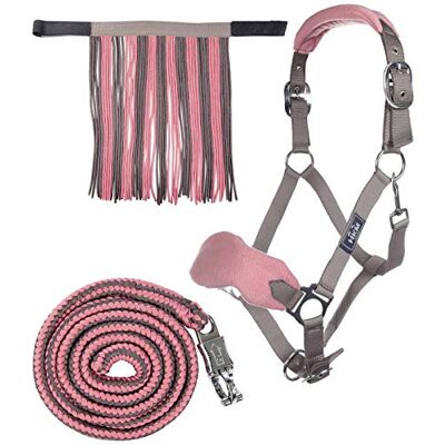 HKM 10734 Halfterset, Halfter Fliegenfransen Strick 180cm Panikhaken, Pony VB WB HKM 10734 Halfterset, Halfter Fliegenfransen Strick 180cm Panikhaken, Pony VB WB